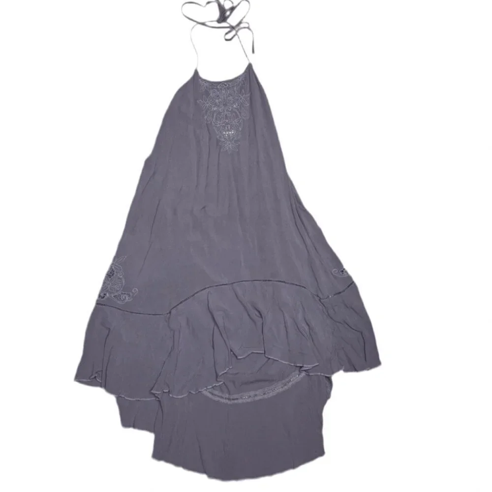 Free People Lavender Halter INTIMATELY Women’s Heat Wave Tunic Mini Dress Purple